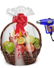 Shrink Wrap Basket Bags 20 Pack For Gift Baskets Clear cellophane PVC Shrink ...