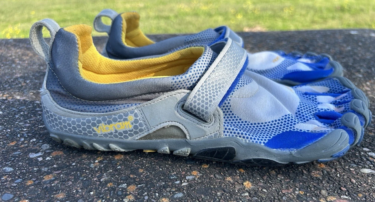 Vibram FiveFingers Bikila Mens Grey Blue Yellow Barefoot Running Shoes M3556 45 Vibram Sneakers for Men for Sale | Shop Men main image 4