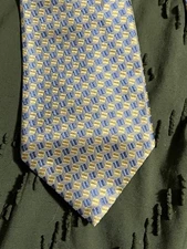 Geoffrey Beene Geometric 100% Silk Seoa Men’s Tie Made in Italy