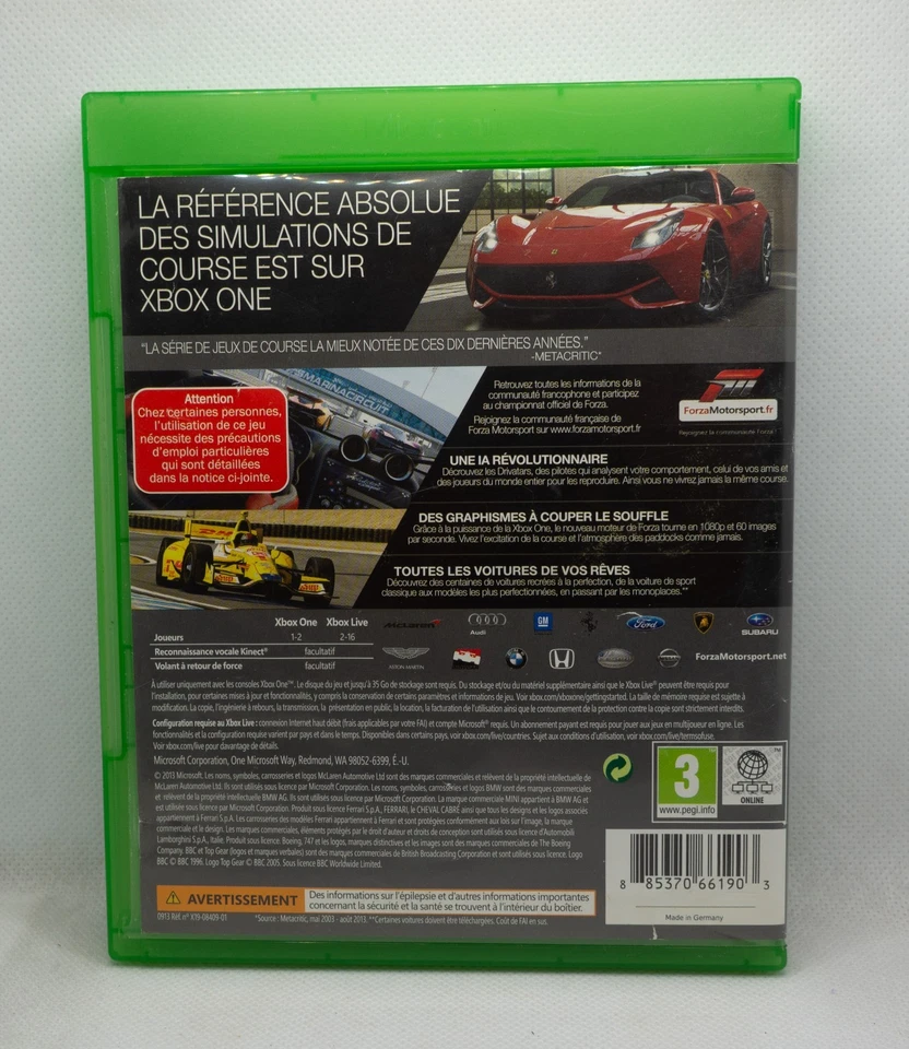 Forza Motorsport 5  - Jeux Xbox one - Sans Notice - Occasion, photo 2 sur 5