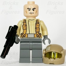 LEGO&reg; Star Wars Resistance Trooper Minifigure Tan Jacket Frown Face 75131 sw0698