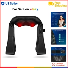 Neck and Back Massager Electric Deep Tissue 4D Kneading with Heat Relief