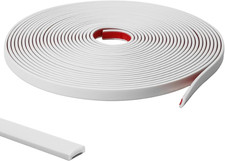 9.8 Ft Peel and Stick Wall Molding Trim, White Paintable Self Adhesive Flexible