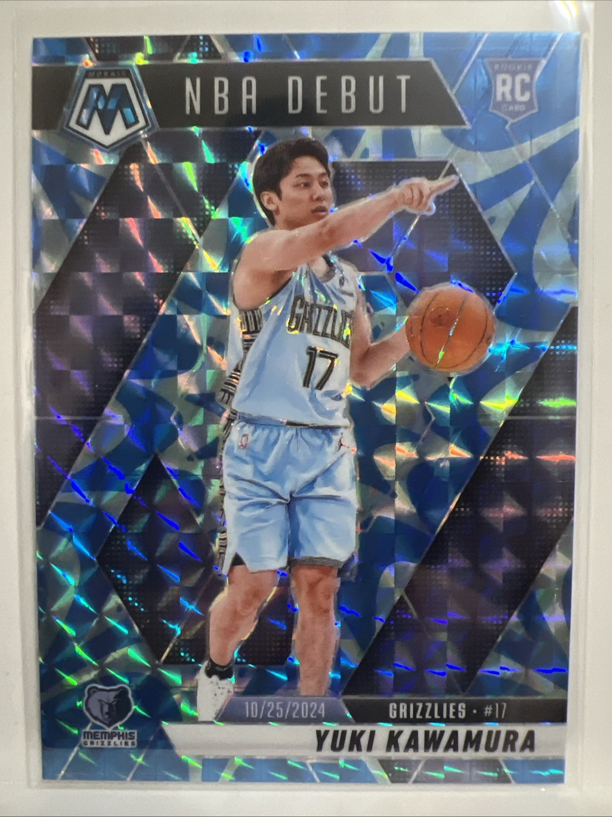 2024-25 Mosaic Yuki Kawamura Reactive Blue NBA Debut #265 RC Bulls/Grizzlies