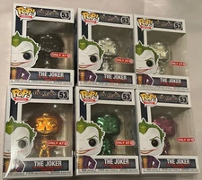Funko Pop Batman: Arkham Asylum the Joker #53 Lot x6 Chrome Variants Target