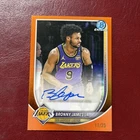 2025/26 Bowman Chrome Bronny James Jr. True Orange Autograph /25