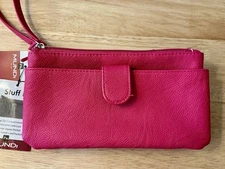 Mundi Ladies ‘Stuff-It’ Wristlet Wallet, Hot Pink, New With Tags