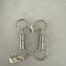 2 Pcs/set Detachable Pull Apart Quick Release Keychain Key Rings Key Chain