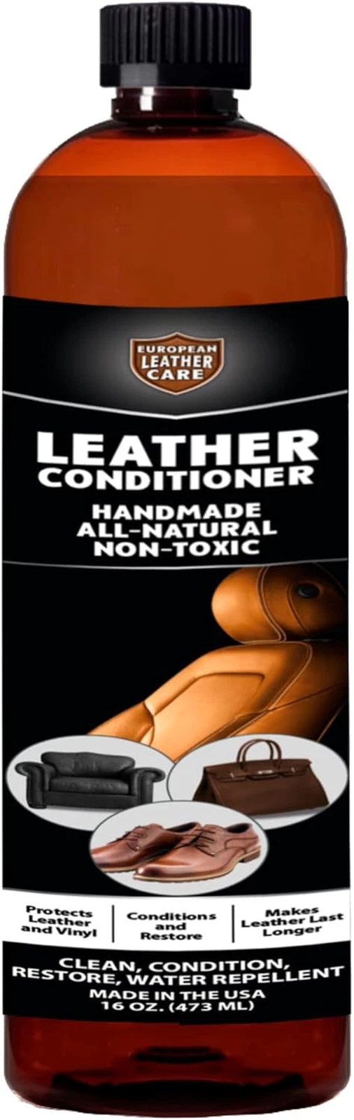 European Leather Care Leather 16 Oz Conditioner for Leather Couch, Furniture, Sh