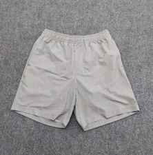 Chubbies Swim Trunks Mens Small Gray 7" inseam Lined Drawstring Zip Pocket Surf