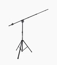 LyxPro Overhead Foldable Tripod Mic Stand with Telescoping Boom in Black