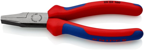 Flachzange Gesamt-L.160Mm Kopf Pol.Schwarz Atram.Mehrkomp.-HüLle Knipex-image