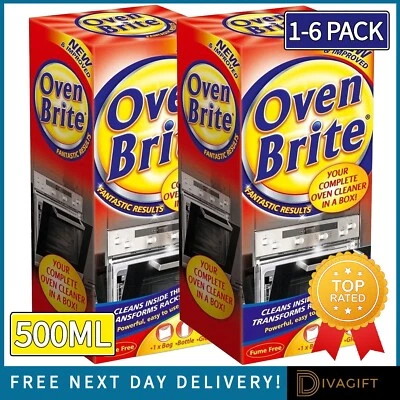 OVEN BRITE OVEN CLEANER SET CLEANS OVEN RACKS GRILL STRONG DEGREASER SET 500ML