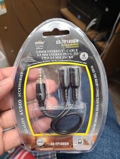 Topzone 4 inch 3.5mm Stereo Y Cable: 3.5mm Stereo Plug to Two 3.5mm Stereo Jacks