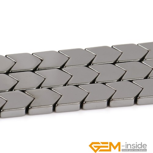 Natural Black Hematite Gemstone Assorted Shape Jewelry Making Beads No Magnetic - Picture 505 of 548