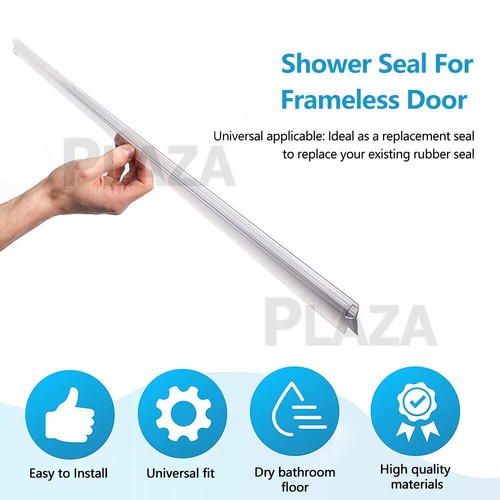 4X BATHROOM RUBBER SHOWER SCREEN SHOWER SCREEN DOOR WATER SEAL STRIP 10MM - Picture 2 of 10