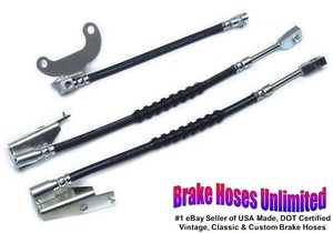 BRAKE-HOSE-SET-Ford-LTD-1971-1972-Disc