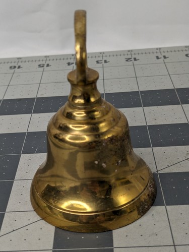 Brass Hostess Bell Hand Grip 3.5 Inch - Picture 2 of 6