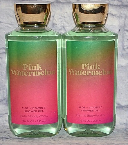 2 BATH & BODY WORKS SANDÍA ROSA ALOE VITAMINA E GEL DE DUCHA LAVADO CORPORAL 10 OZ