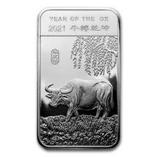 5 oz Silver Bar - APMEX (2021 Year of the Ox)
