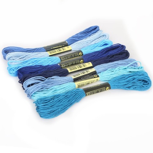 Cotton Cross Stitch Thread - Multicolor Embroidery Floss Sewing Skeins Cord 8Pcs - Picture 9 of 19