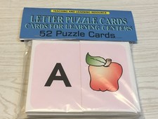 Letter Puzzle Cards - Cards for Learning Center - 52 Puzzle Cards