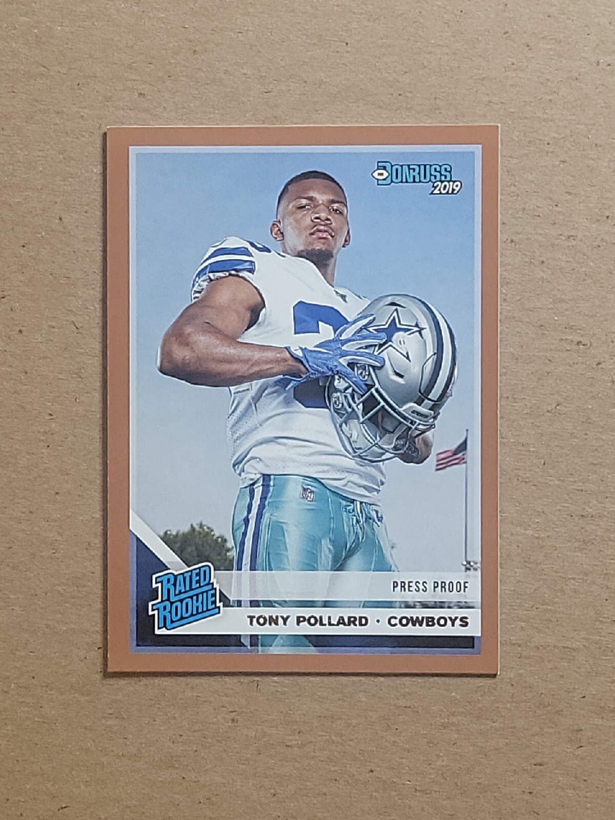 2019 Tony Pollard - Donruss Press Proof Bronze Rated Rookie RC #337