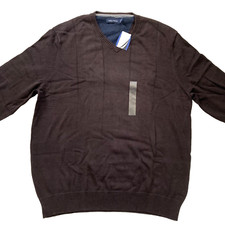 Vintage Nautica V-Neck Cotton/Modal Pullover Sweater Men's Size L