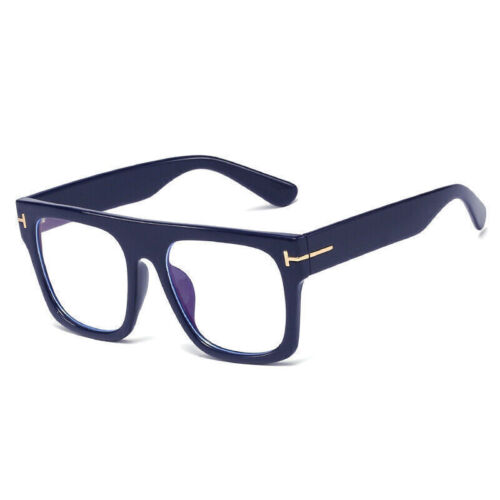 Oversize Eckig Anti Blaulicht Kurzsichtigkeit Brille Herren Damen Großes Gestell Brille - Bild 6 von 12