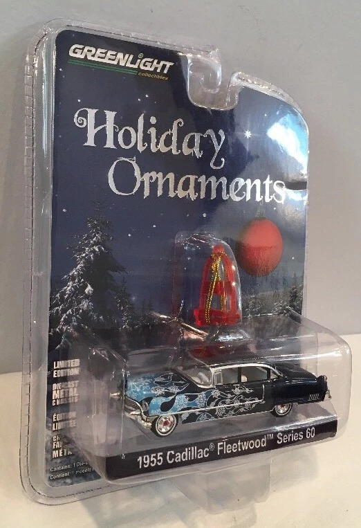 Nuevo en paquete 2017 Greenlight 1955 Cadillac Fleetwood Series 60 Holiday Ornament Lim. Ed. Foto 3 de 4