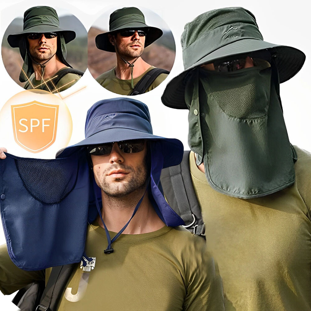 Bucket Hat for Sun Protection with Wide Brim for Fishing Camping Safari Summer UV Defense-image
