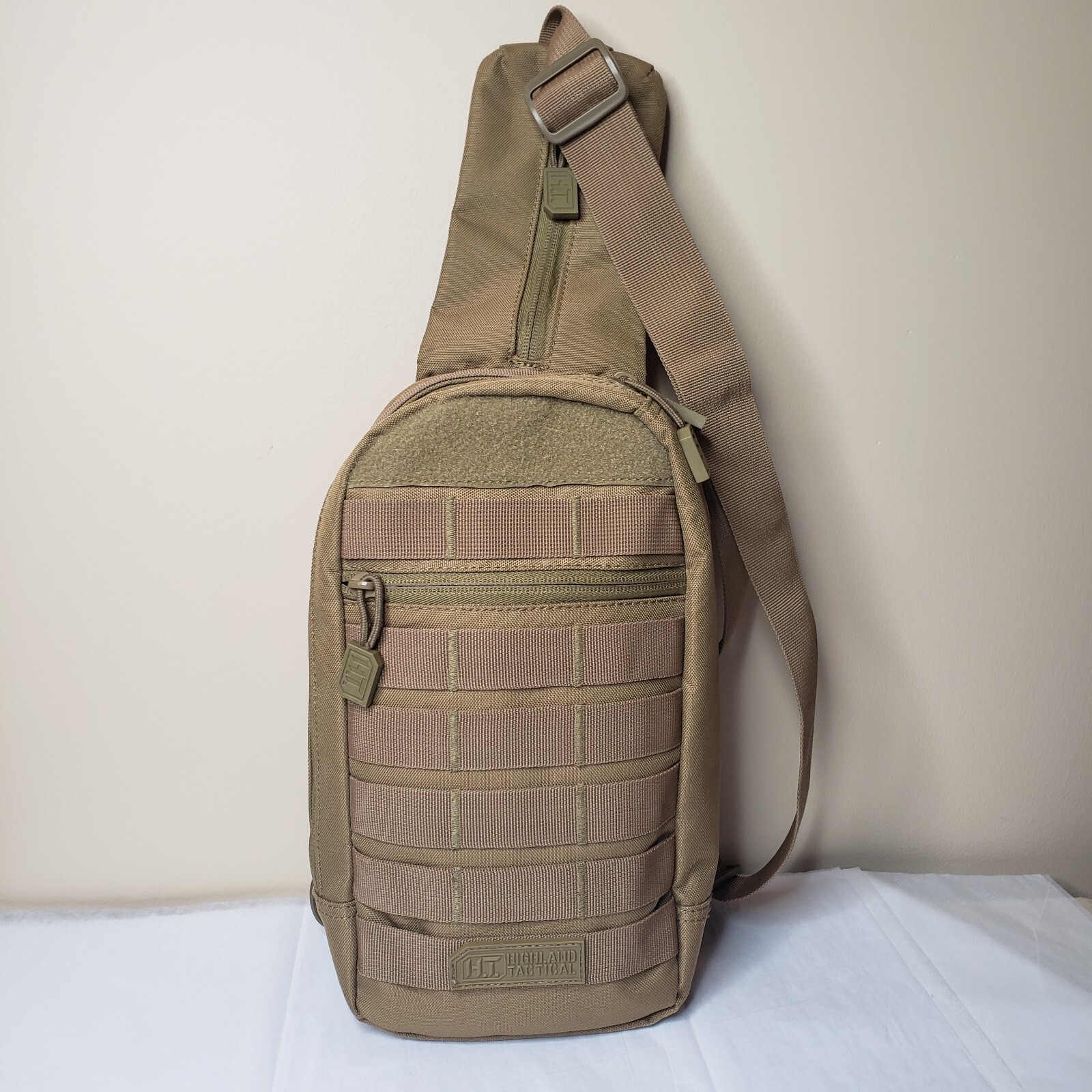 Highland Tactical EXPO Molle  EDC Crossbody/Sling Bag Dark Beige