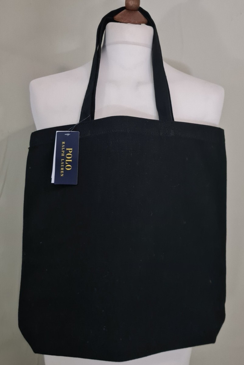 【Polo Ralph Lauren】Canvas Shopper Tote Przeglądaj Polo Ralph Lauren Canvas Shopper Logo Tote Bag z