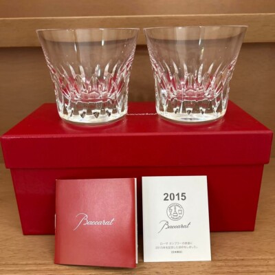 グラス・カップ・酒器 Baccarat 2025 Year Tumbler Pair Suntory Baccarat Whisky Crystal Year Tumbler Rosa pair shot glass