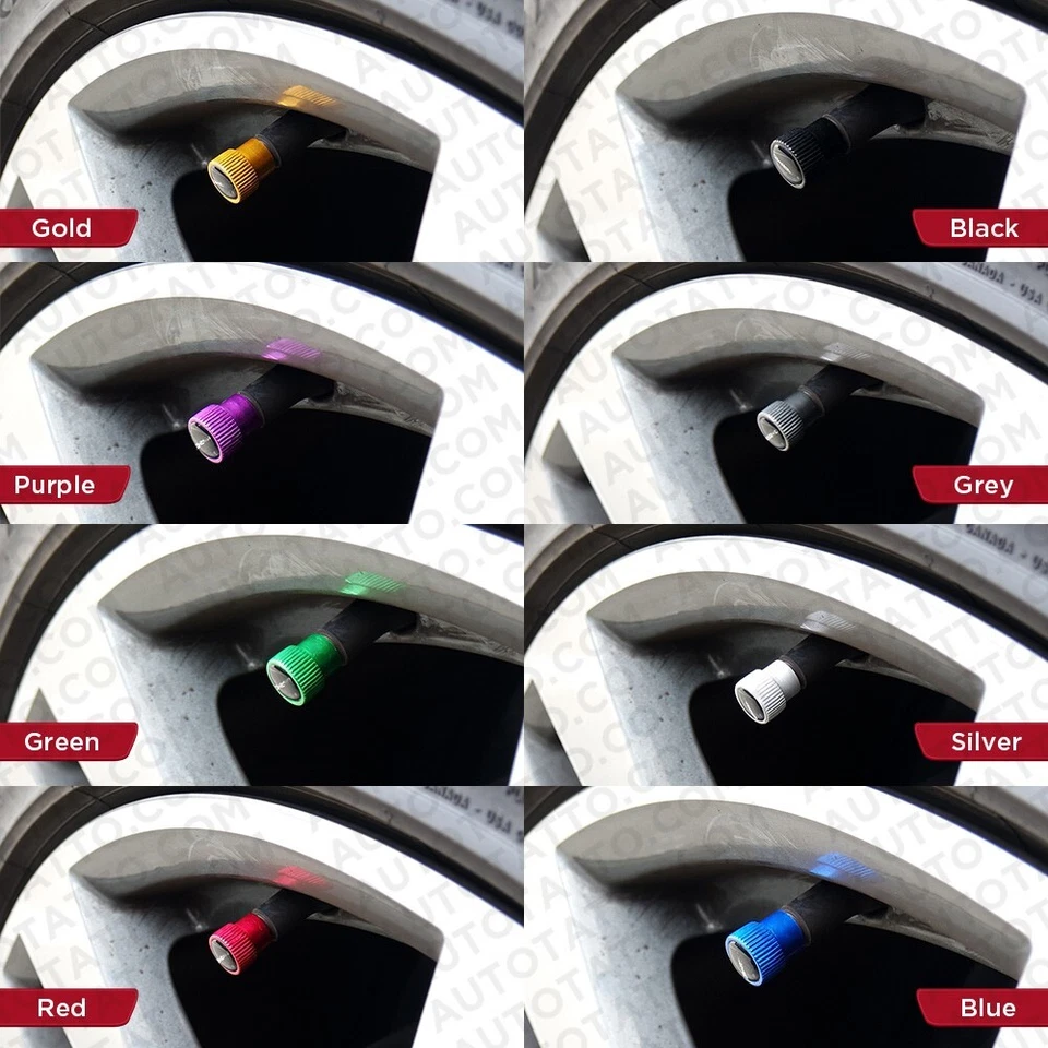 4pcs Universal Fit Pontiac Car Wheels Tire Air Valve Caps Stem Dust Cover Gift - Image 4 of 4