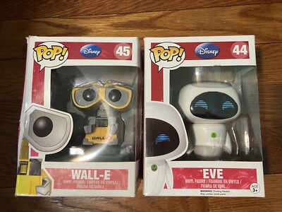 Funko POP! Disney: Wall-e and Eve #44 AND 45 Vinyl VAULTED/RARE