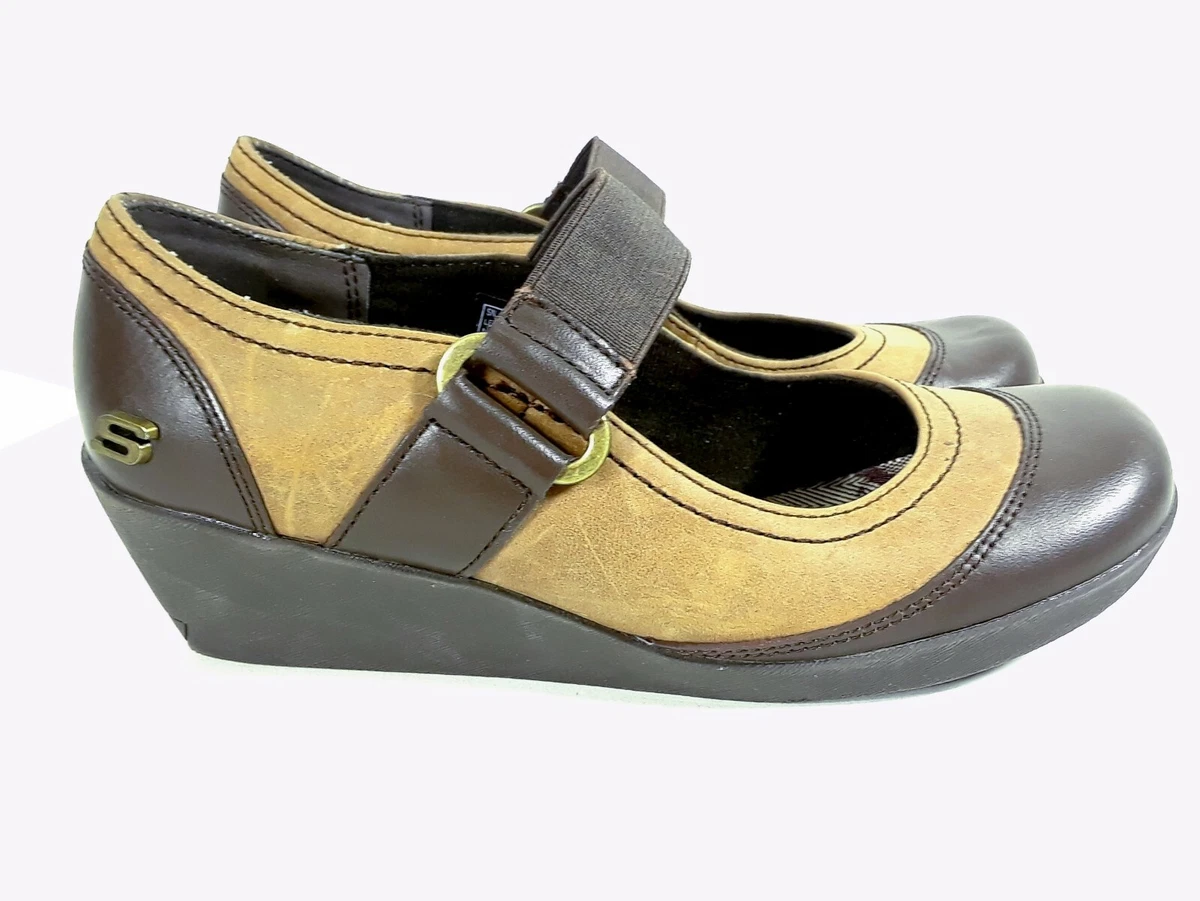 Skechers mary jane wedge cheap