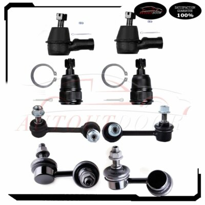 8pcs For 2003-2011 Honda Element Epcs Sway Bar Lower Ball Joint +Outer Tie Rods