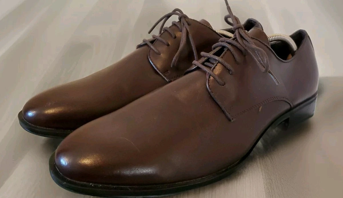New RW Robert Wayne Brown Seemless Leather Oxford Dress  display picture 2