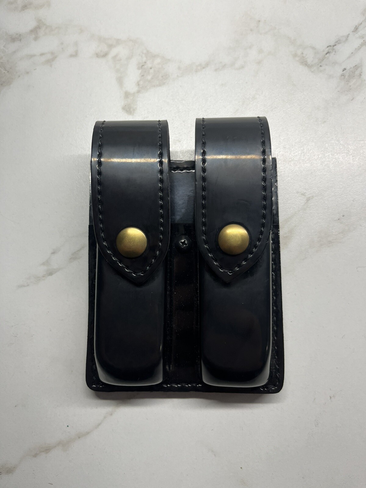 Safariland 77 Double Magazine Pouch Brass Snap Size 7 For Sig P220 Plain 1101914-image