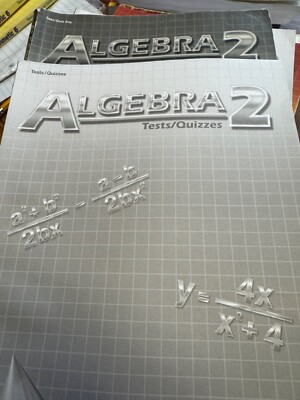A Beka Algebra 2  2nd Edition 2004 Student Textbook,  solution key, 