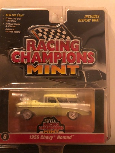 1/64 RACING CHAMPIONS MINT 1956 CHEVROLET BEL AIR NOMAD YELLOW & WHITE