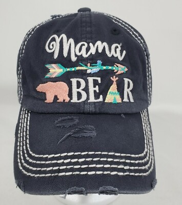 Vintage Women's Mama Bear Black 
