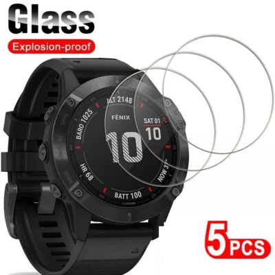 GEEKTHINK 5 Pack Screen Protector Film For Garmin Fenix 8/E Tempered Glass Anti-Scratch