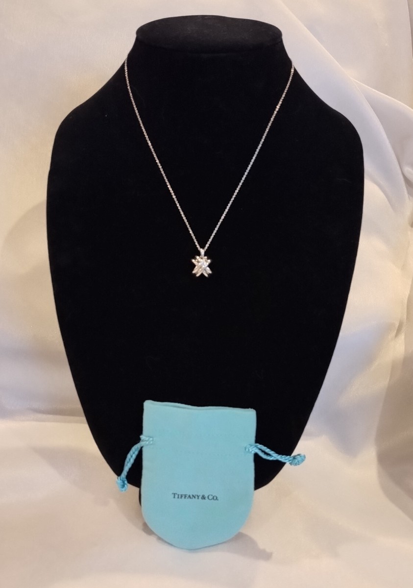 Vintage 1990 Tiffany & Co. Signature X Pendant 18