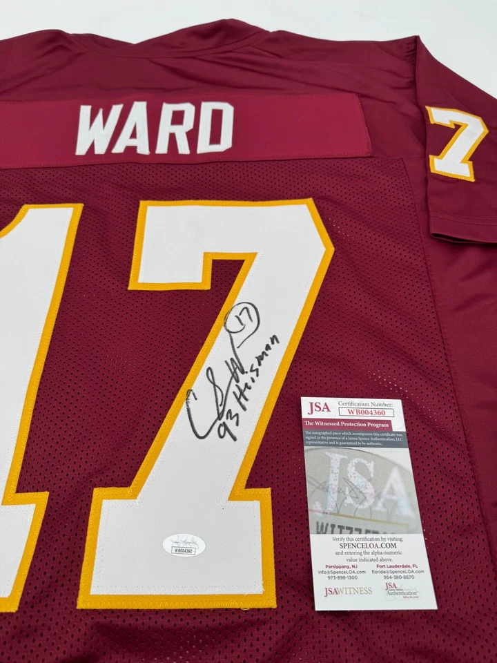 CHARLIE WARD FLORIDA STATE SIGNED CUSTOM MAROONE JERSEY JSA WITNESS COA HEISMAN - Image 2 of 3