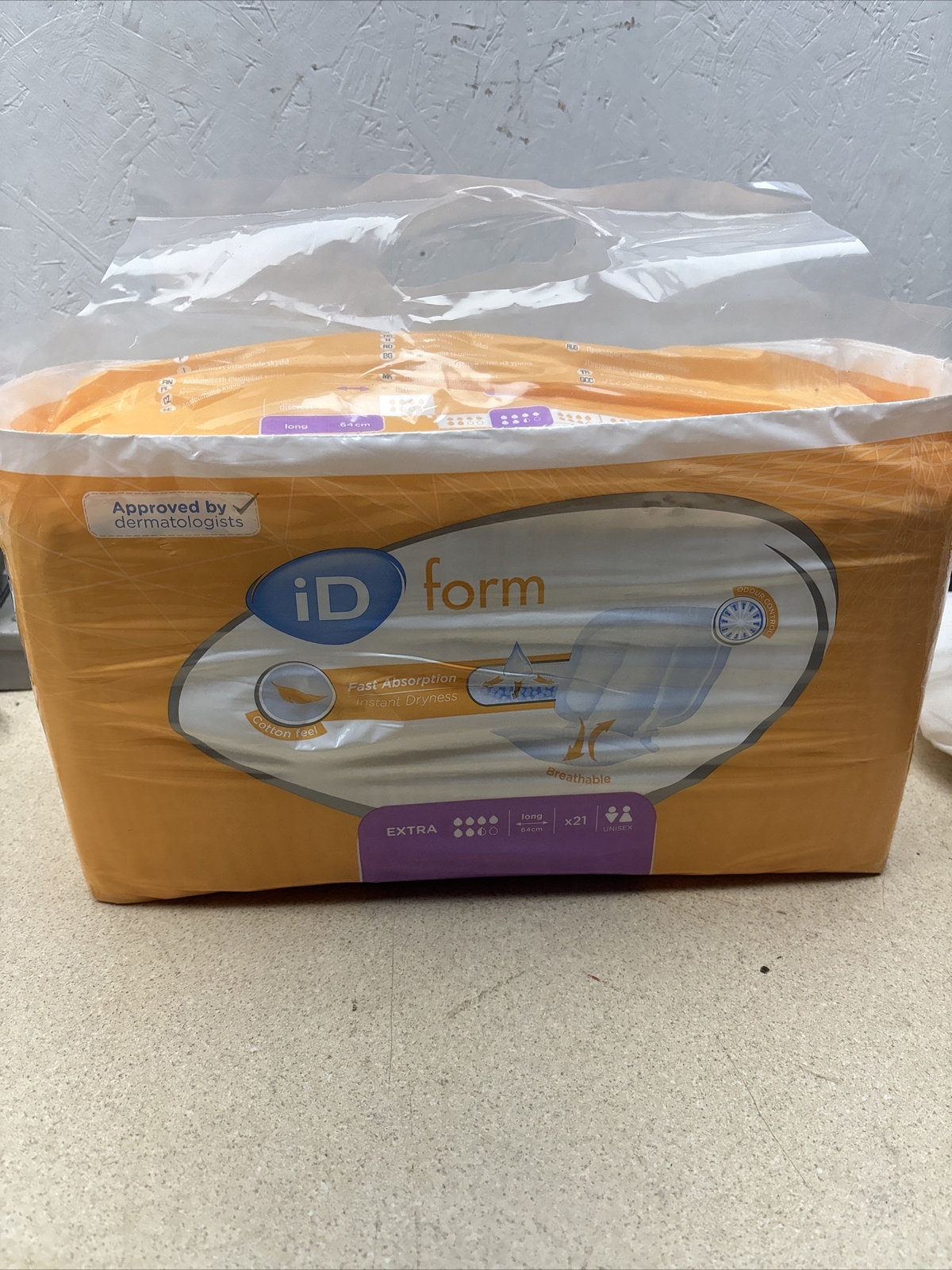 iD  Form  Extra - Size 2 64cm Long -  Incontinence Pads Unisex