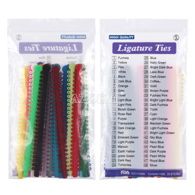 1000Pcs AZDENT Dental Orthodontic Elastic Ligature Ties Bands For Brackets