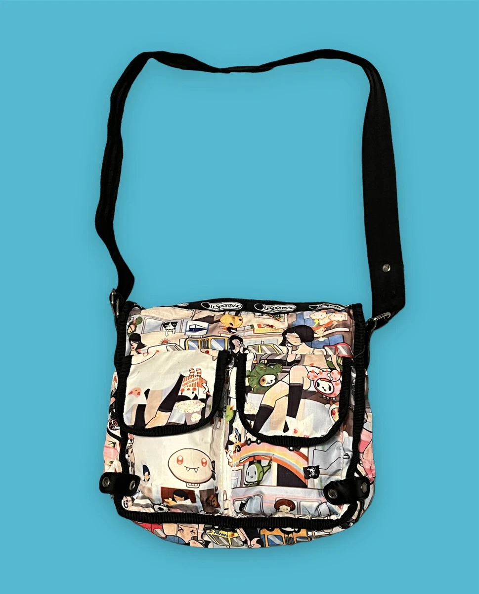 LeSportsac TokiDoki Crossbody Purse Messenger Bag Citta Ciao Ciao Print Rare