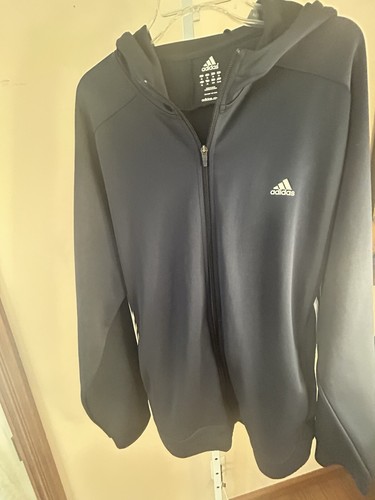 Adidas Essentials 3-Stripes Men's Track Jacket - Navy White Size XL - Picture 10 of 15